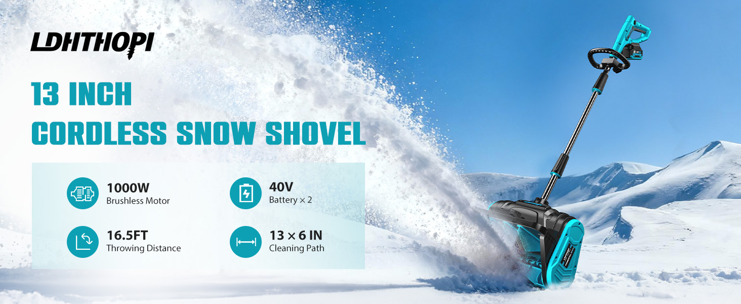 Watch LDHTHOPI 40V Cordless Snow Shovel, 13-Inch on Amazon Live